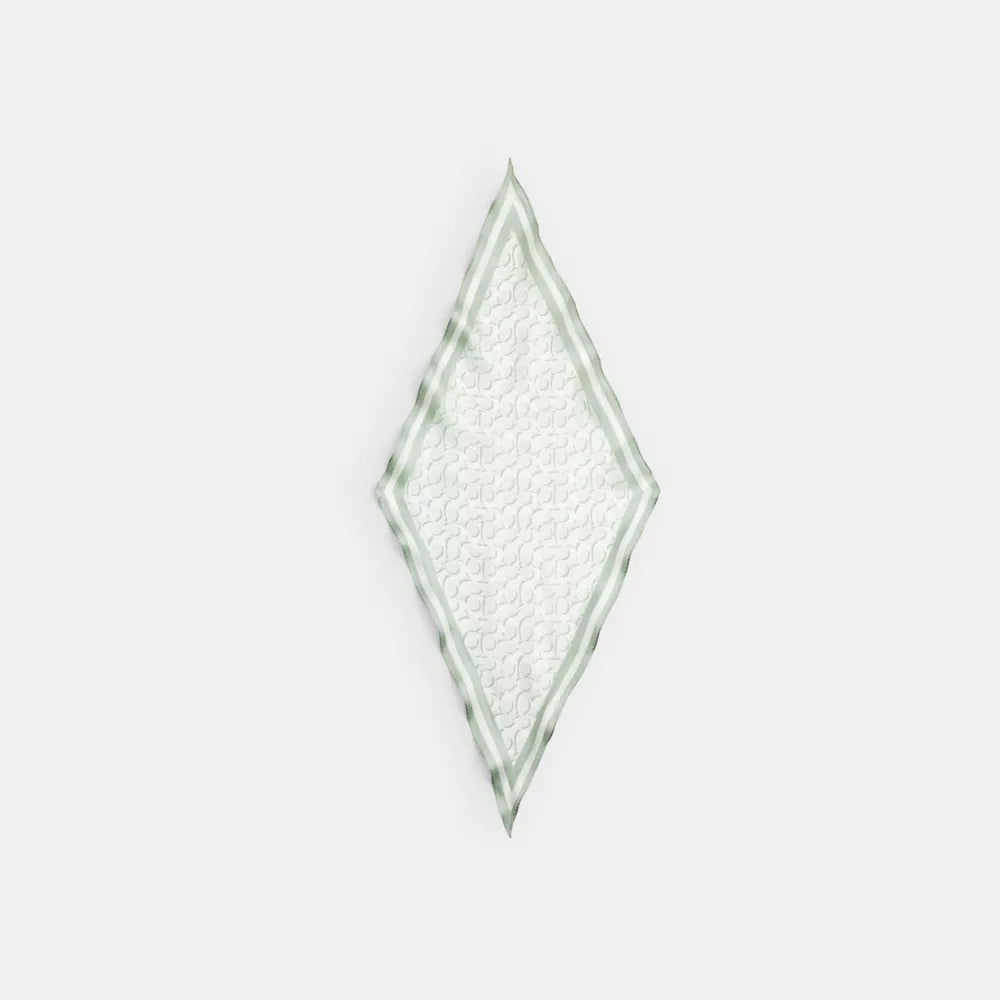 Signature Silk Diamond Scarf - Pistachio