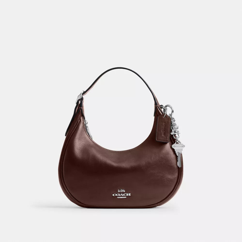 Emily Shoulder Bag - Crinkle Leather/Silver/Maple