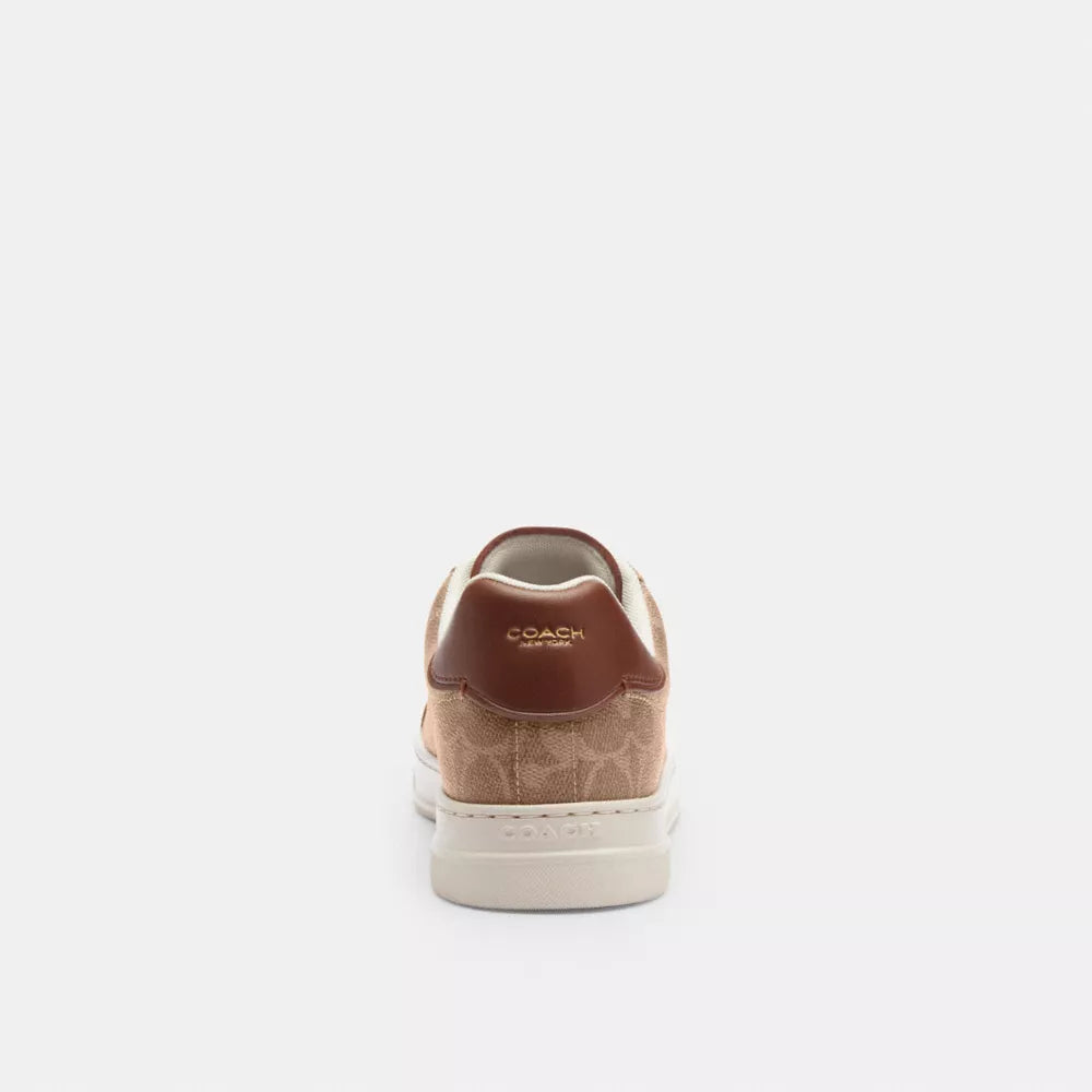High Line Sneaker In Signature Canvas - Signature Canvas/Brown Khaki