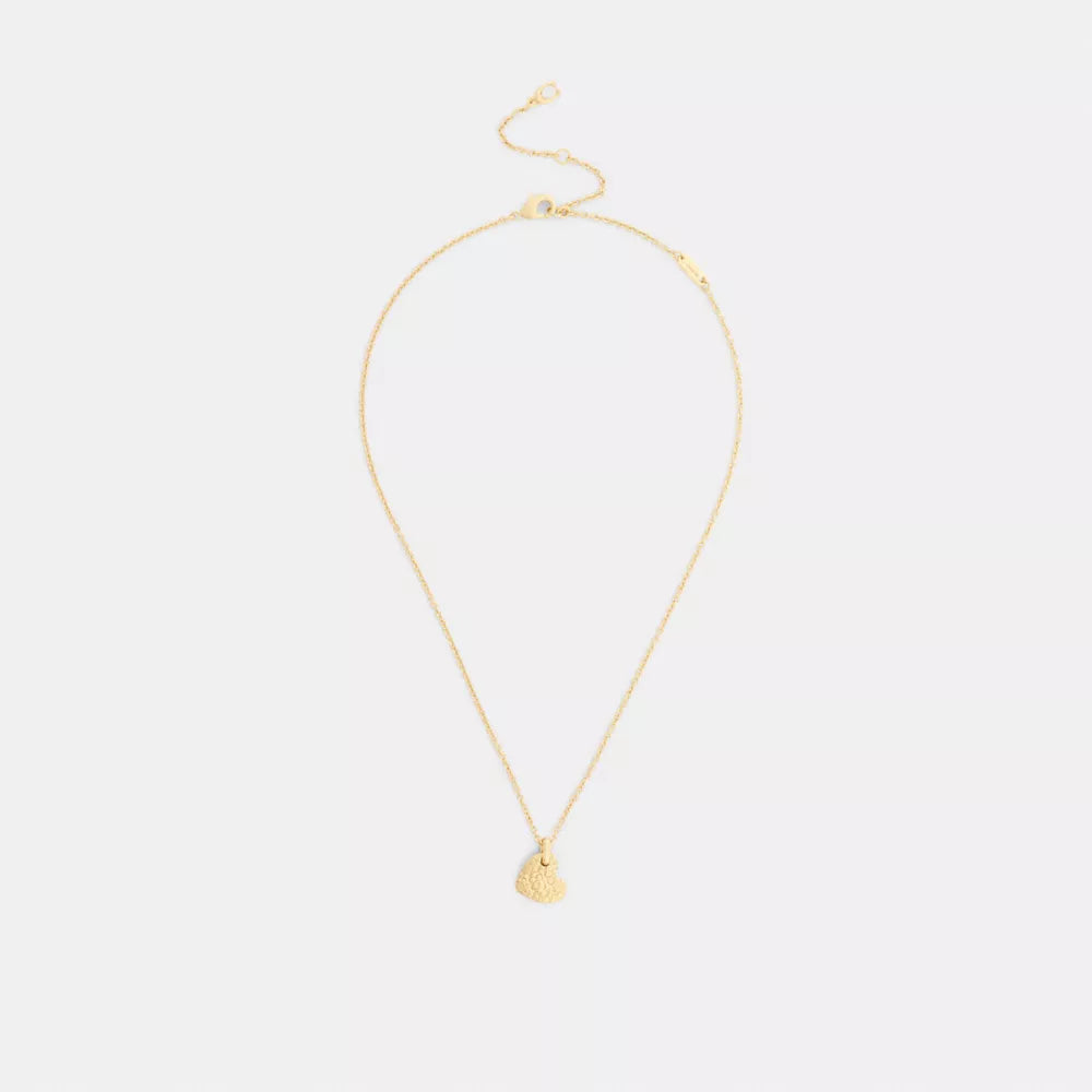 Signature Heart Pendant Necklace - Gold