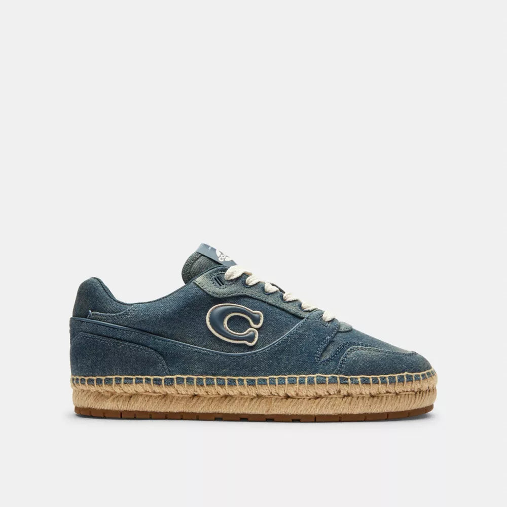 Soho Espadrille Sneaker In Loved Denim - Denim