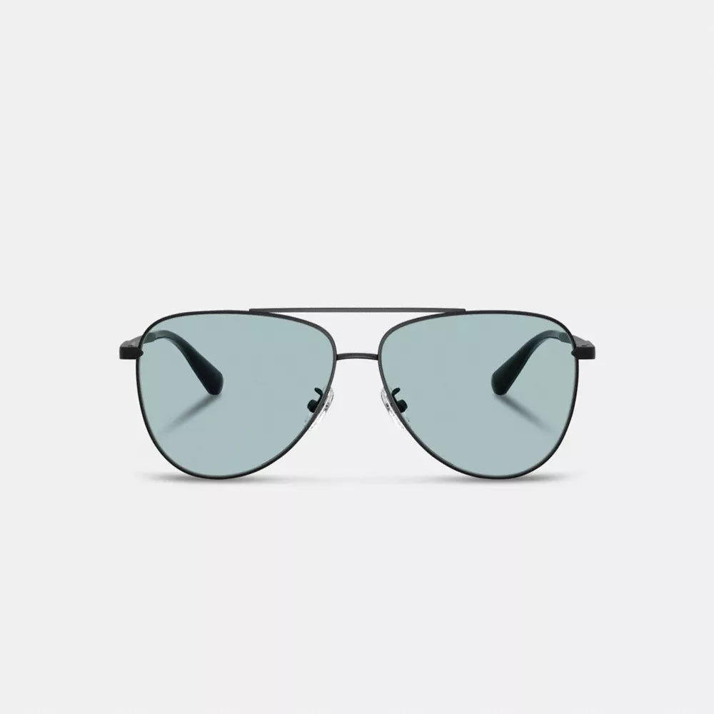 C Hardware Metal Pilot Sunglasses - Black/Blue
