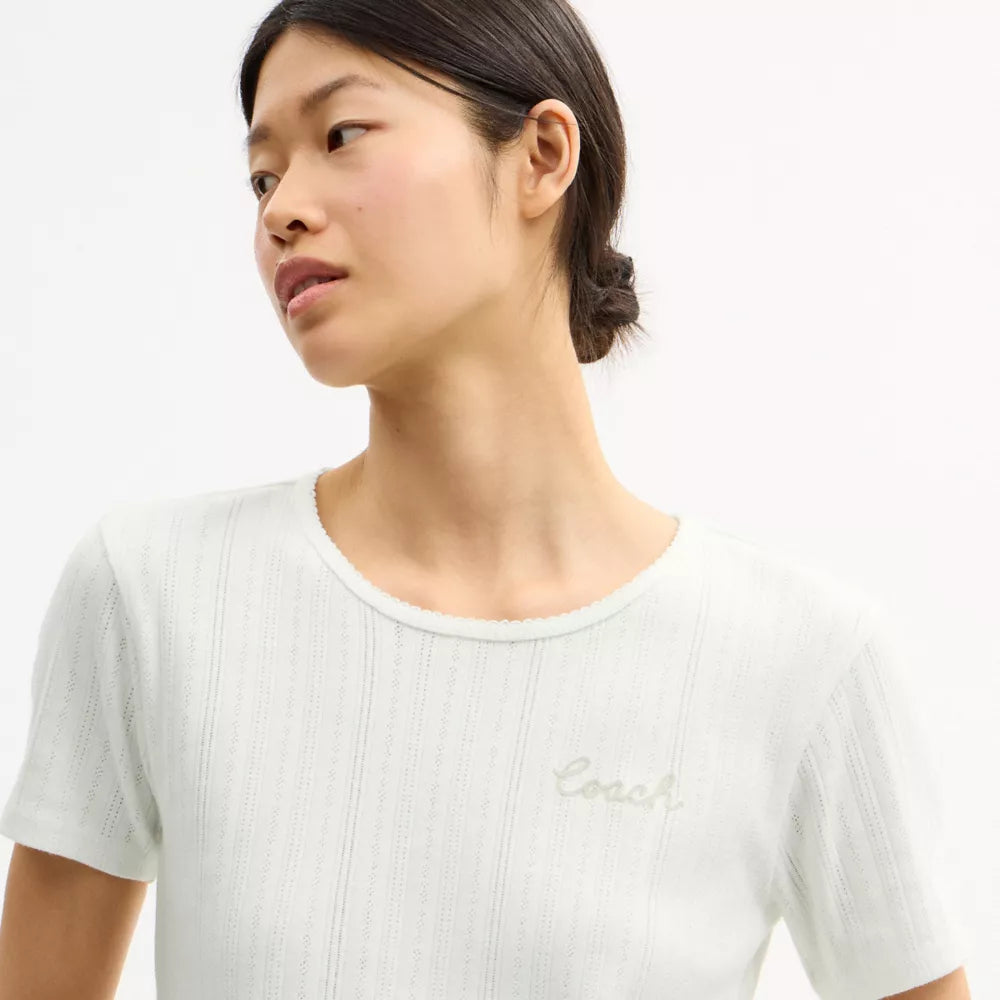 Pointelle T-Shirt - Off White