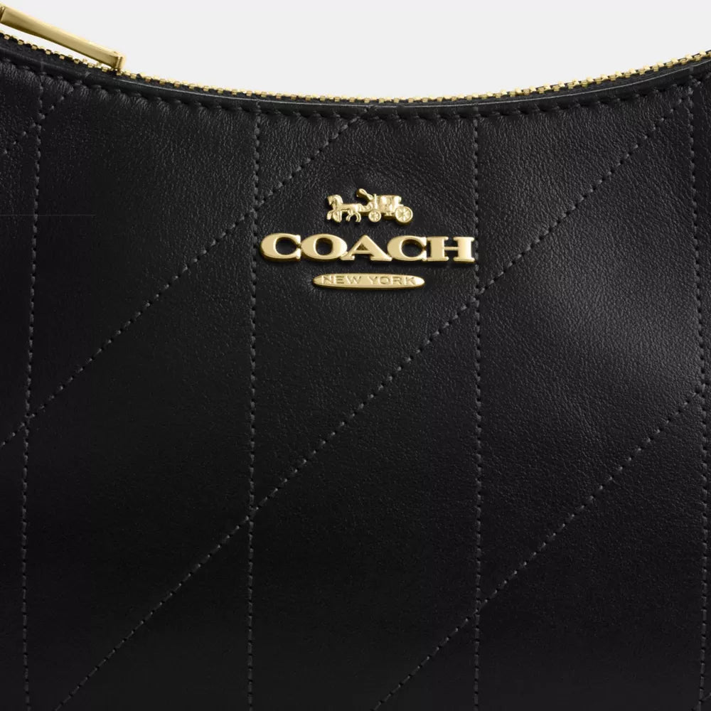 Teri Mini Crossbody Bag With Quilting - Gold/Black