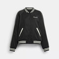 Reversible Signature Souvenir Varsity Jacket - Black