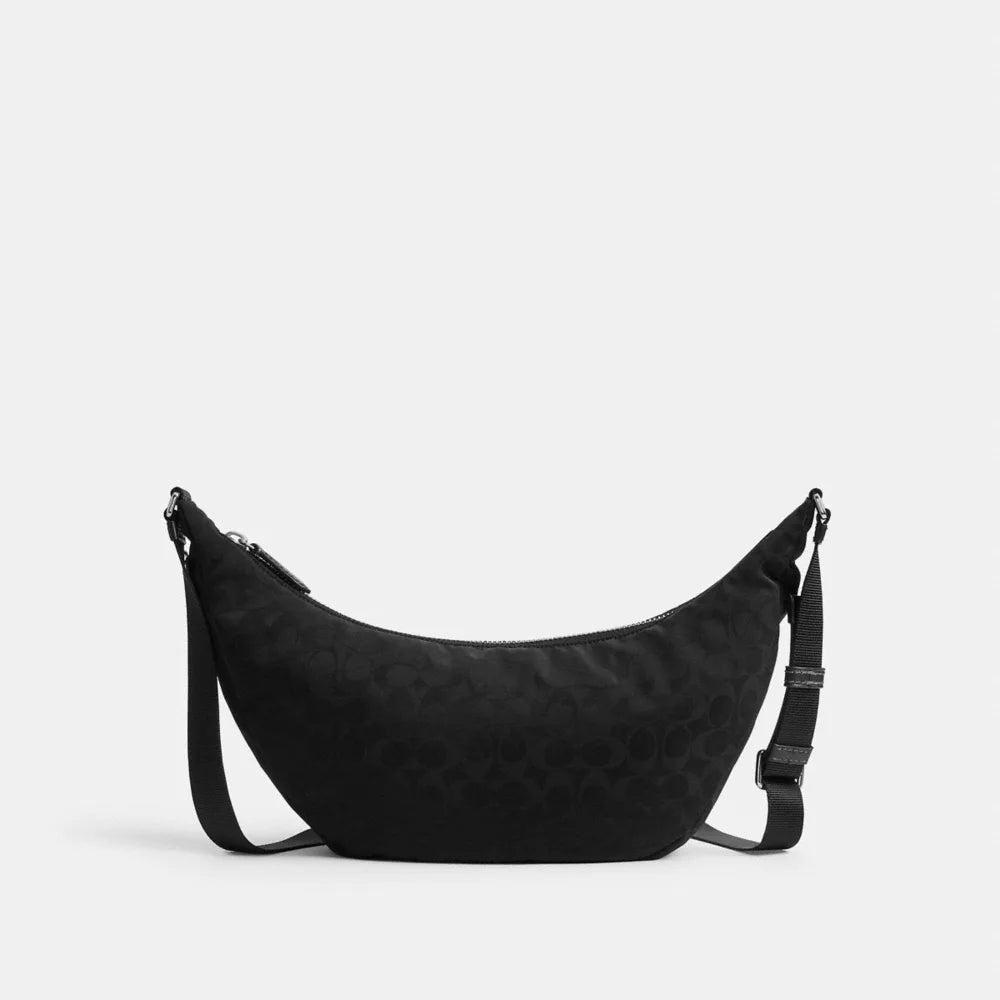 Leon Sling Bag In Signature Nylon Jacquard - Nylon/Black