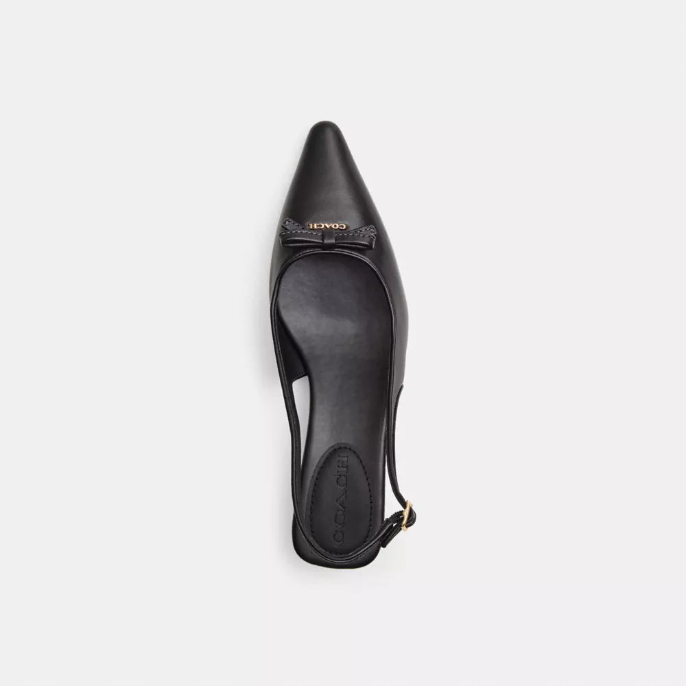 Bow Slingback Heel - Black