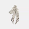 Signature Silk Skinny Scarf - Bone