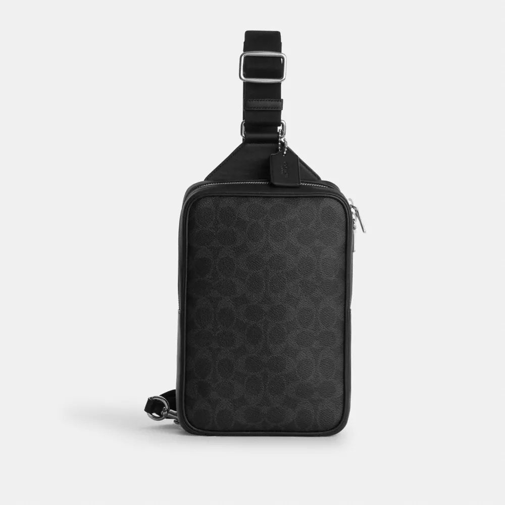 Ray Pack 17 In Signature Canvas - Signature Canvas/Silver/Black Signature