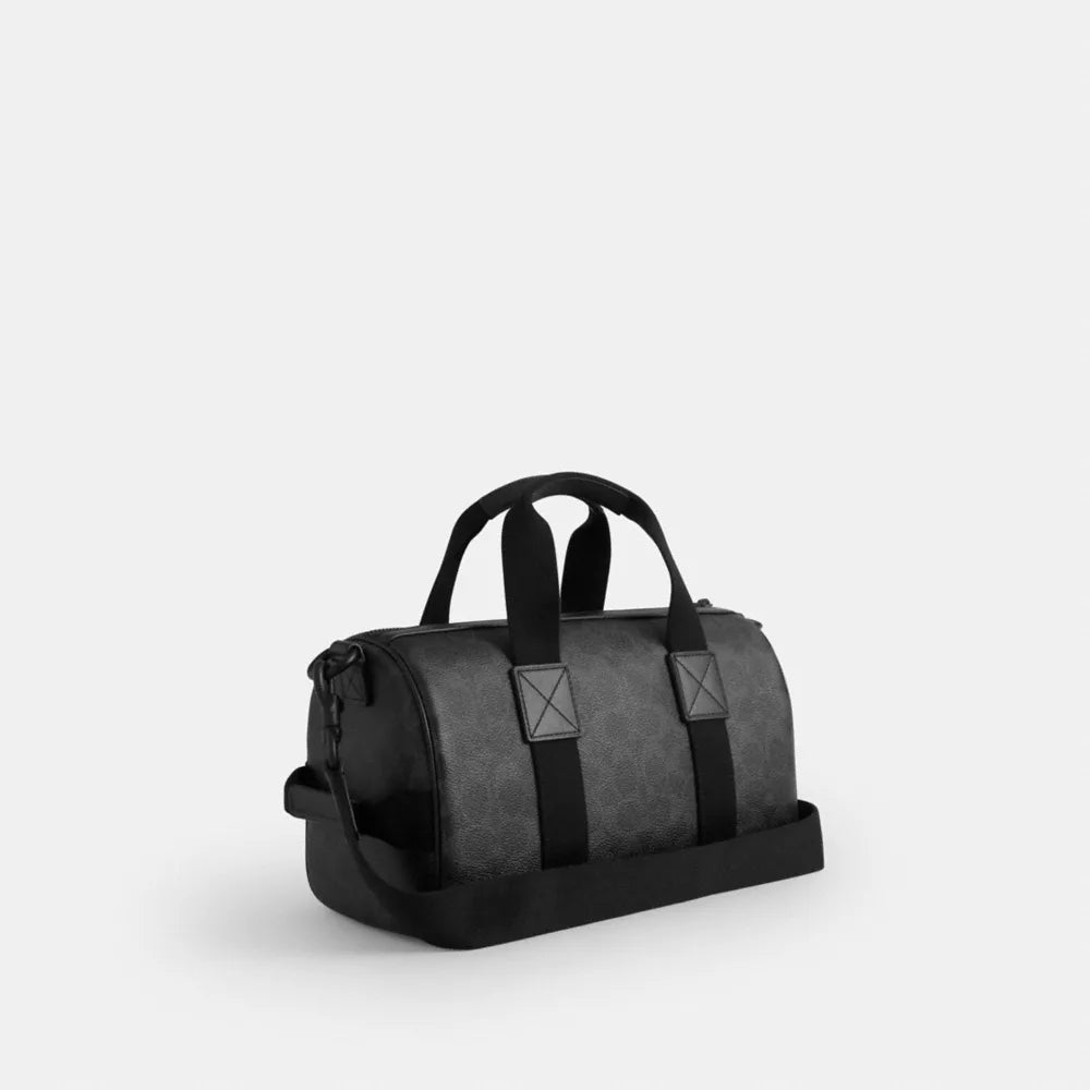 Explorer Duffle Bag 28 In Signature Canvas - Signature Canvas/Matte Black/Black Signature
