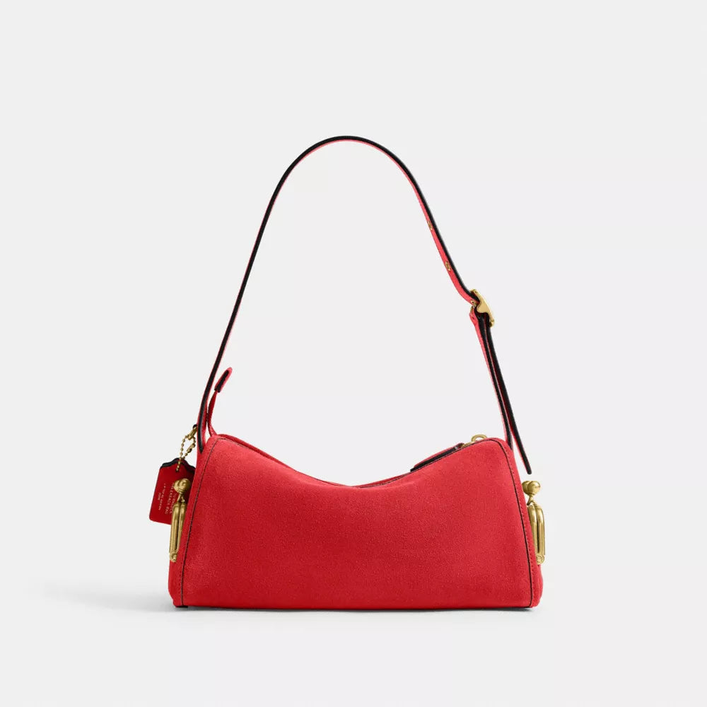 Turnlock Haversack Bag 27 - Suede/Brass/Candy Apple