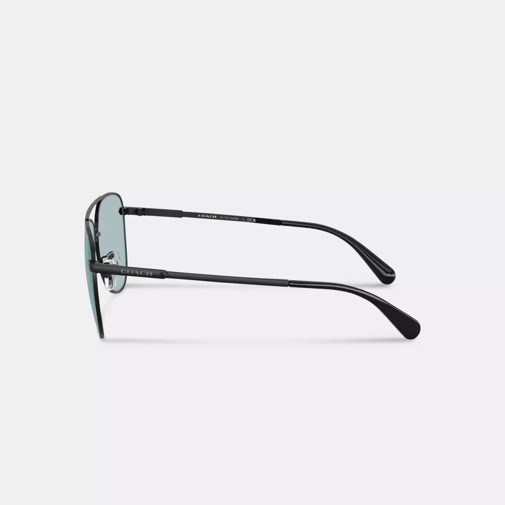 C Hardware Metal Pilot Sunglasses - Black/Blue