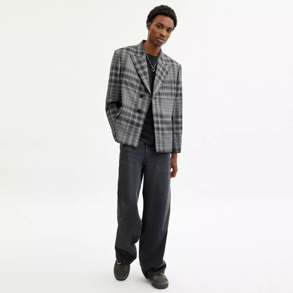 Yarn Dye Blazer - Black