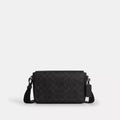Jack Small Flap Crossbody Bag In Signature Canvas - Signature Canvas/Silver/Black Signature