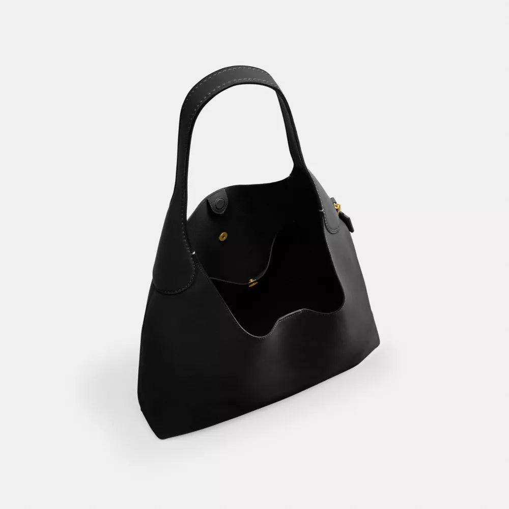 Brooklyn Shoulder Bag 39 - Smooth Leather/Brass/Black