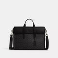 Sullivan Portfolio Brief In Signature Canvas - Gunmetal/Charcoal/Black