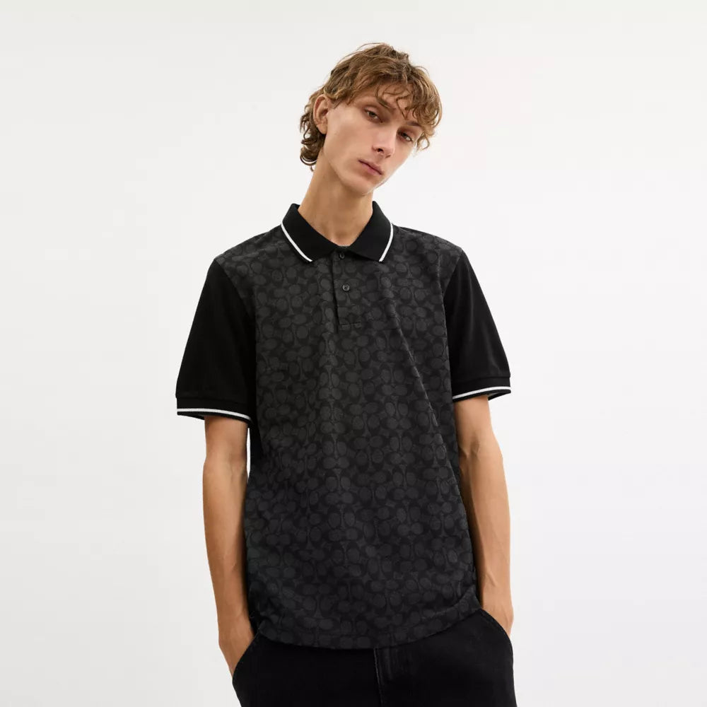Signature Polo - Charcoal Signature