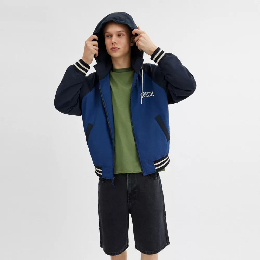 Stadium Jacket In Recycled Polyamide - Navy/Blue
