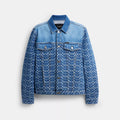 Signature Trucker Jacket In Organic Cotton - Blue Signature