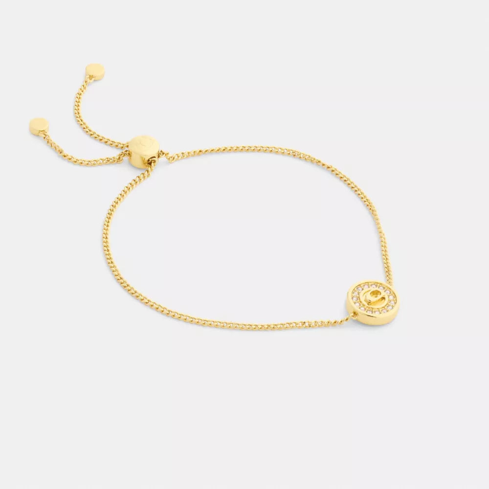 Signature Pavﾨﾦ Coin Slider Bracelet - Gold