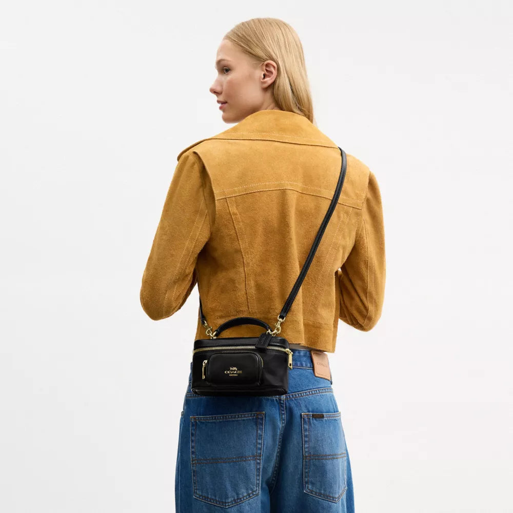 Rainer Crossbody Bag 18 With Pocket - Gold/Black