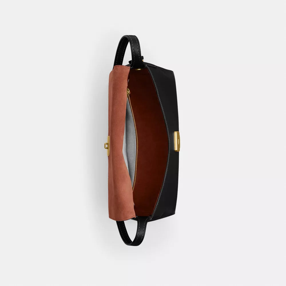 Chelsea Shoulder Bag 30 - Natural Grain Leather/Brass/Black