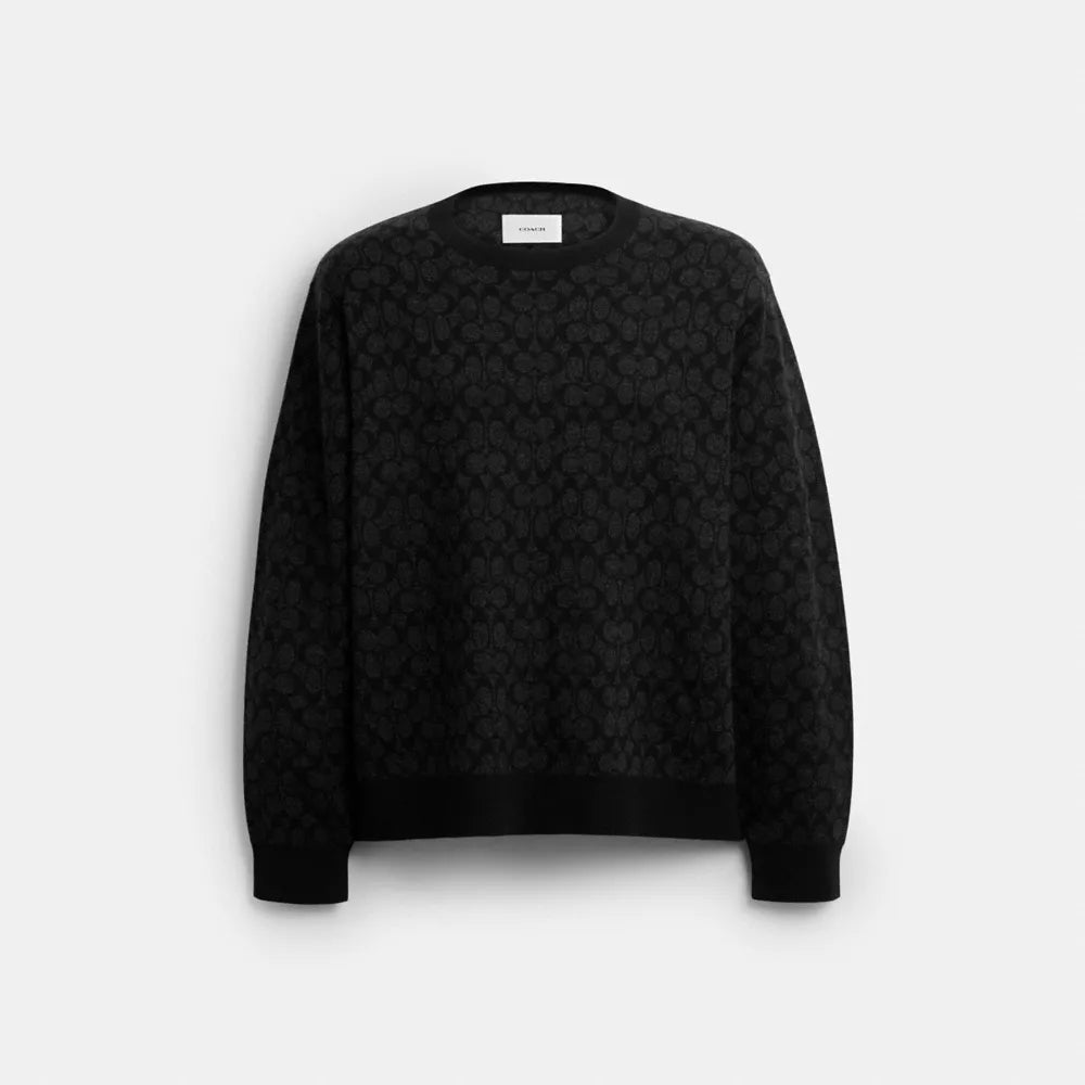 Signature Crewneck Sweater - Black