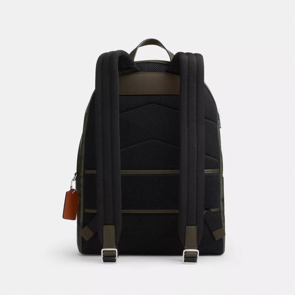 Taylor Backpack In Signature Camo Print - Signature Canvas/Silver/Green
