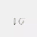 Repeated C Huggie Earrings - Silver