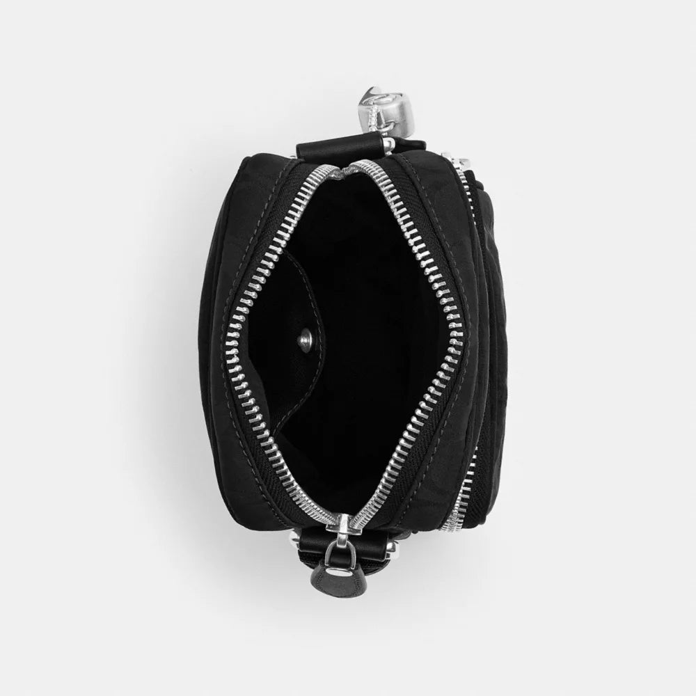 Locke Crossbody Bag In Signature Nylon Jacquard - Nylon/Black