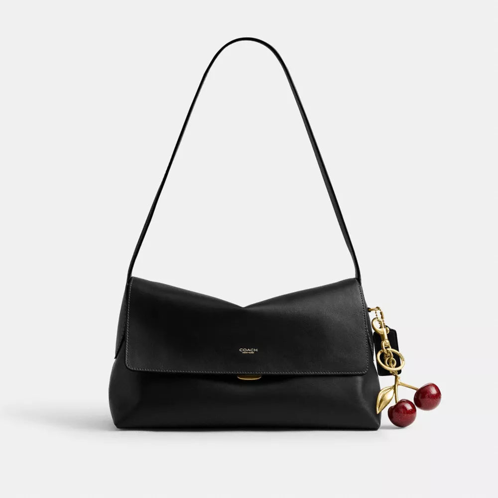 Chelsea Shoulder Bag 30 - Natural Grain Leather/Brass/Black