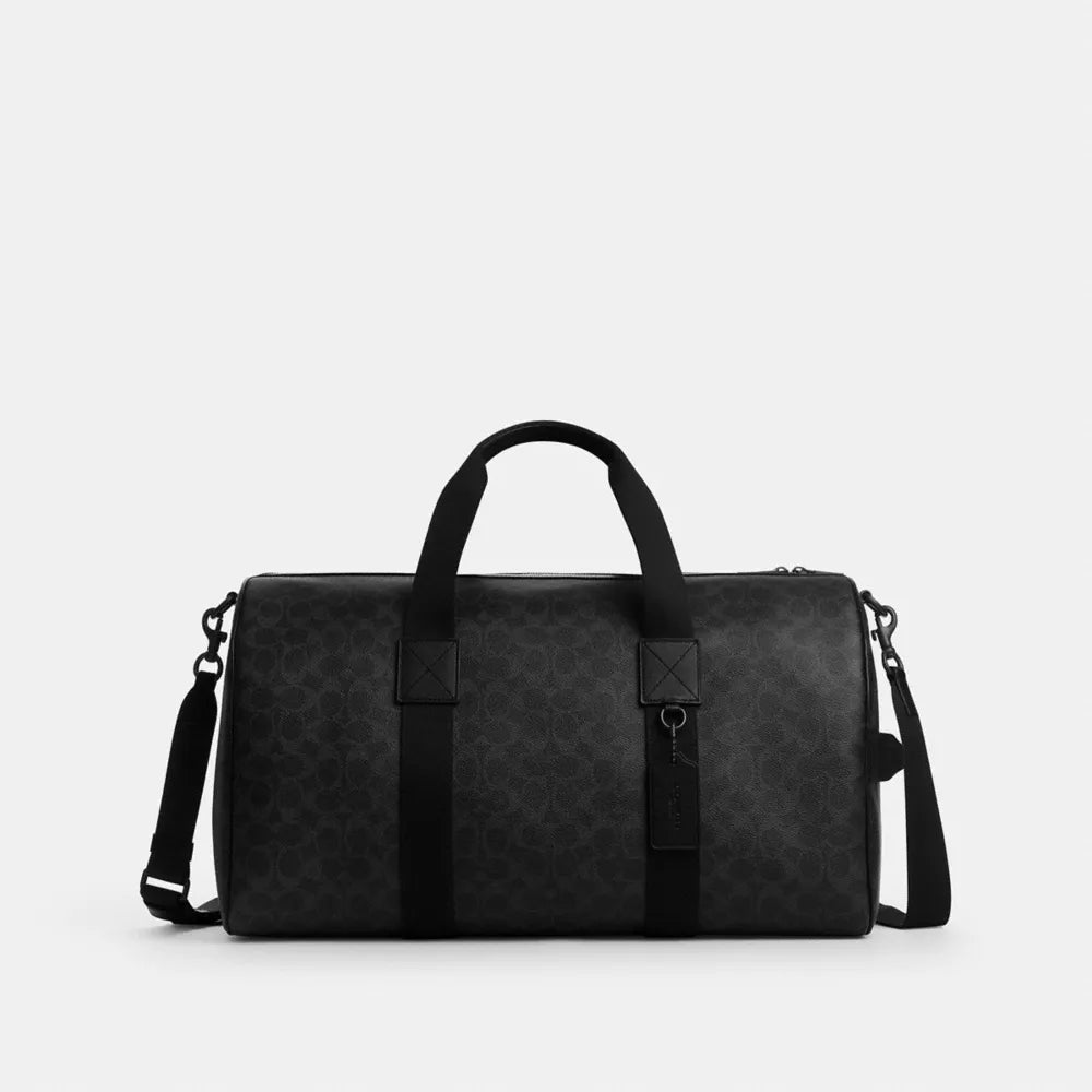 Explorer Duffle Bag 50 In Signature Canvas - Matte Black/Black Signature
