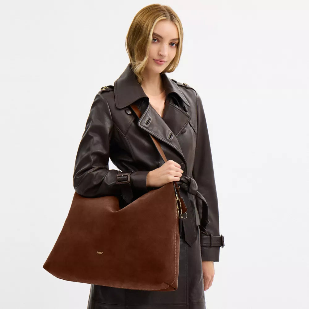 Mott Messenger Bag - Suede/Warm Brown
