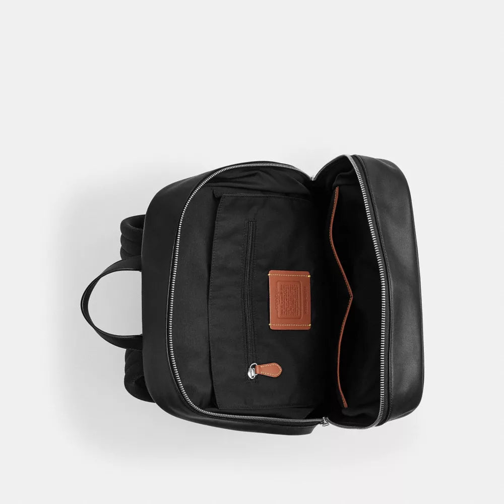 Aiden Backpack In Signature Canvas - Signature Canvas/Silver/Black Signature