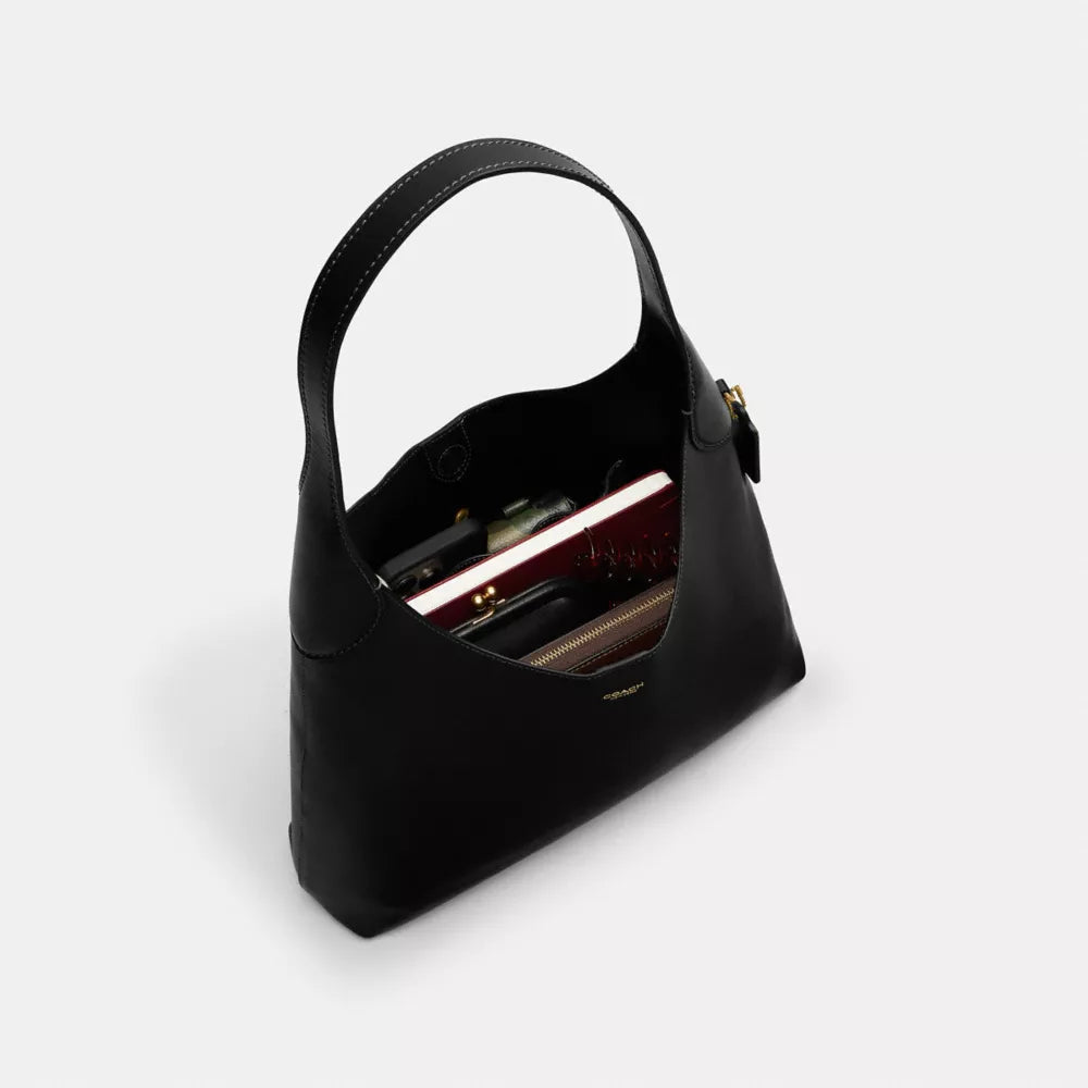 Brooklyn Shoulder Bag 34 - Natural Grain Leather/Brass/Black