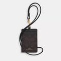 ID Lanyard In Signaure Canvas - Signature Canvas/Gold/Walnut/Black