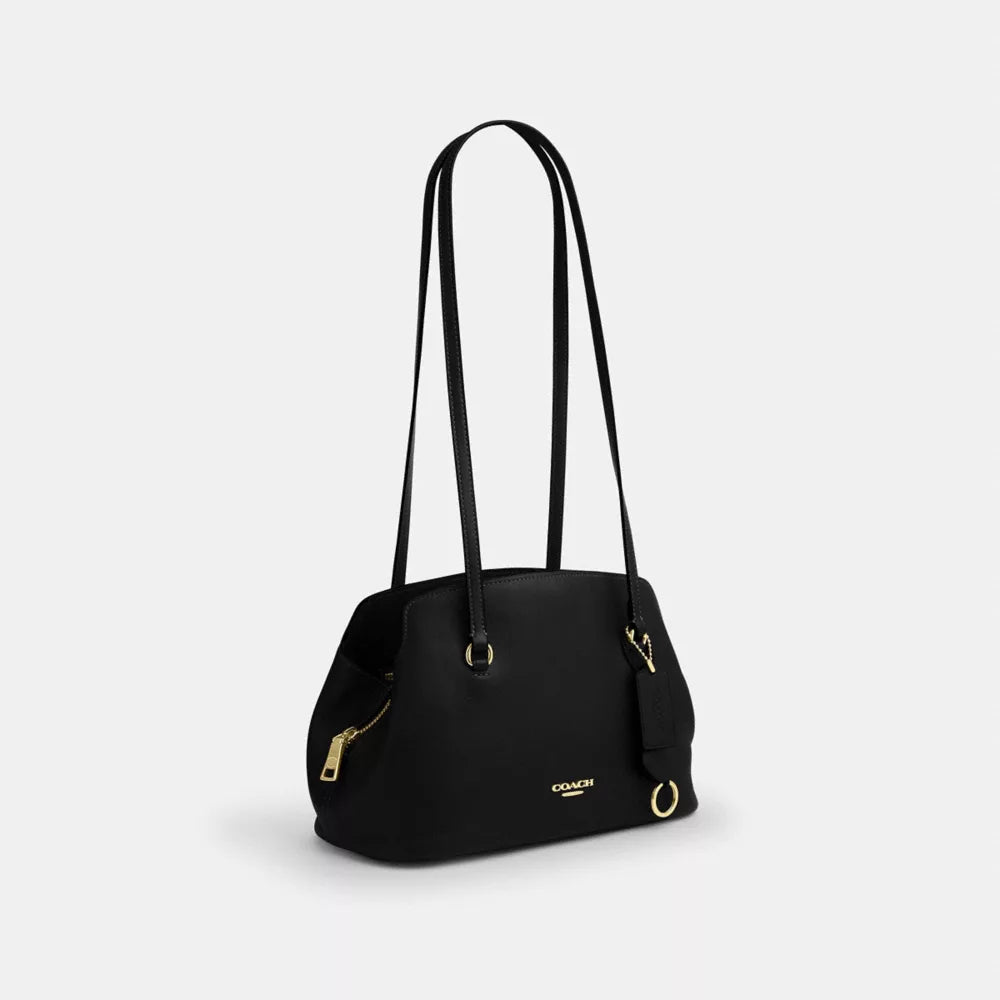 Elise Shoulder Bag - Natural Grain Leather/Gold/Black