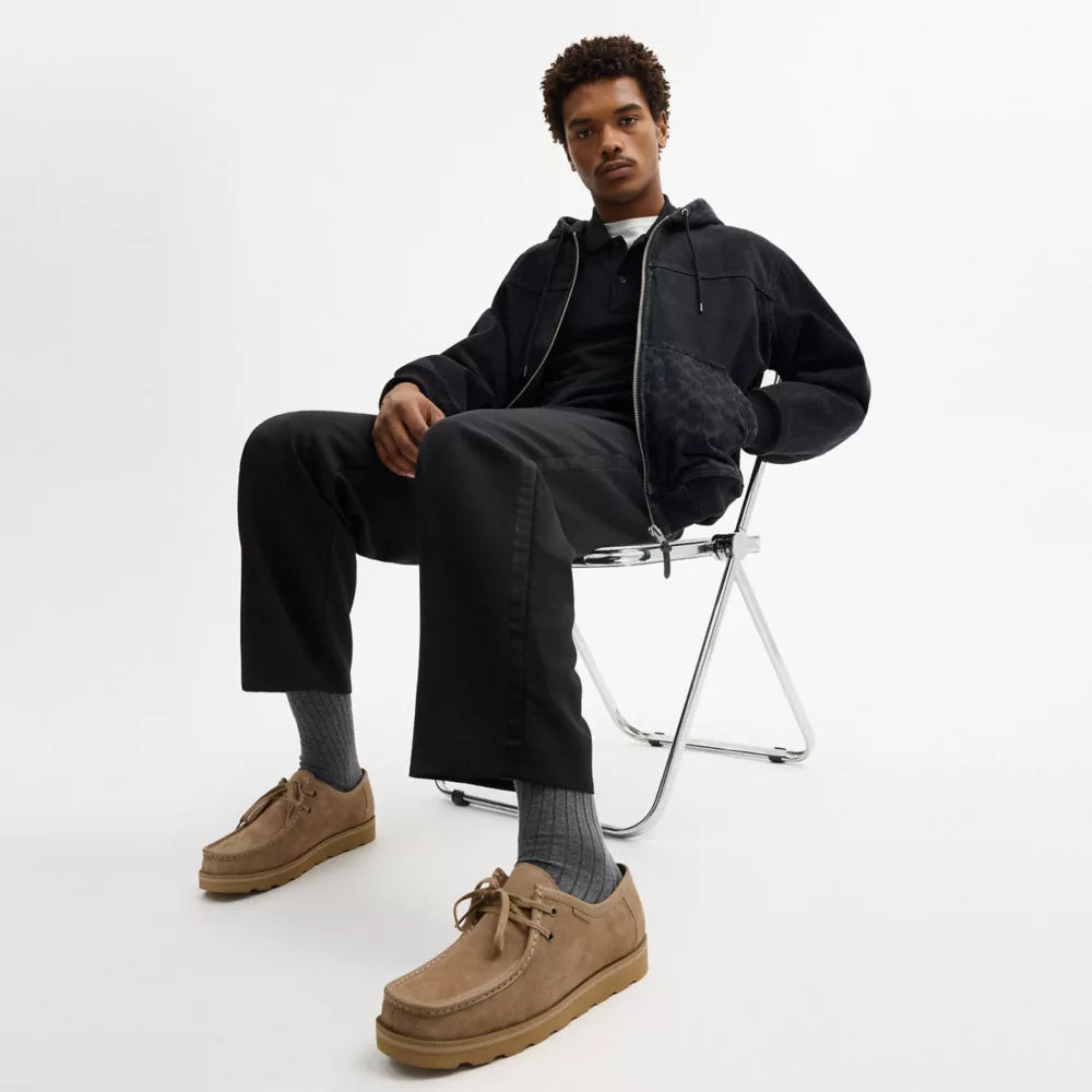 Chukka Shoe With Signature Canvas - Stone