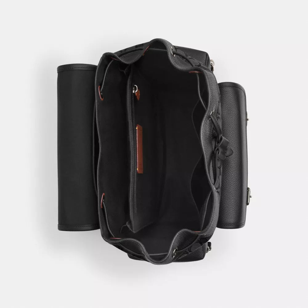 Sprint Backpack In Signature Jacquard - Signature Jacquard/Silver/Charcoal/Black