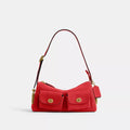 Turnlock Haversack Bag 27 - Suede/Brass/Candy Apple