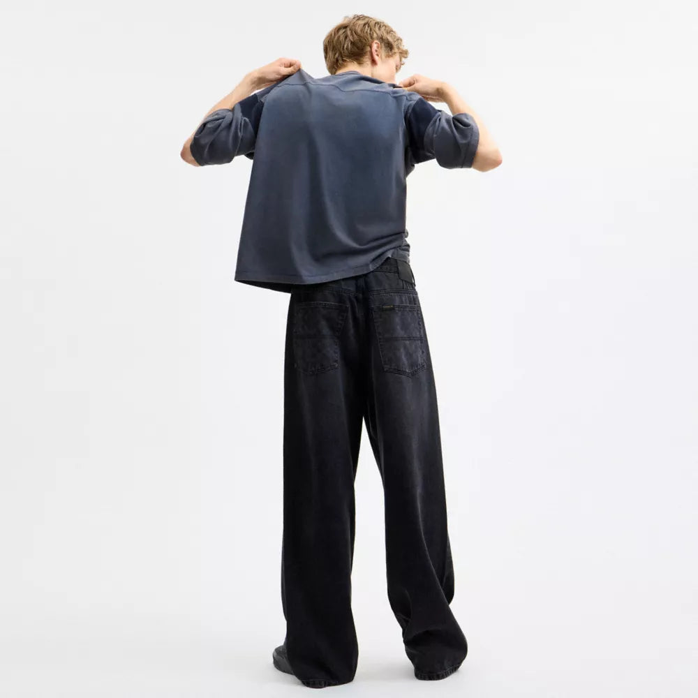 Baggy Denim Jeans - Black Wash