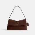 Chelsea Shoulder Bag 36 - Suede/Brass/Dark Chocolate