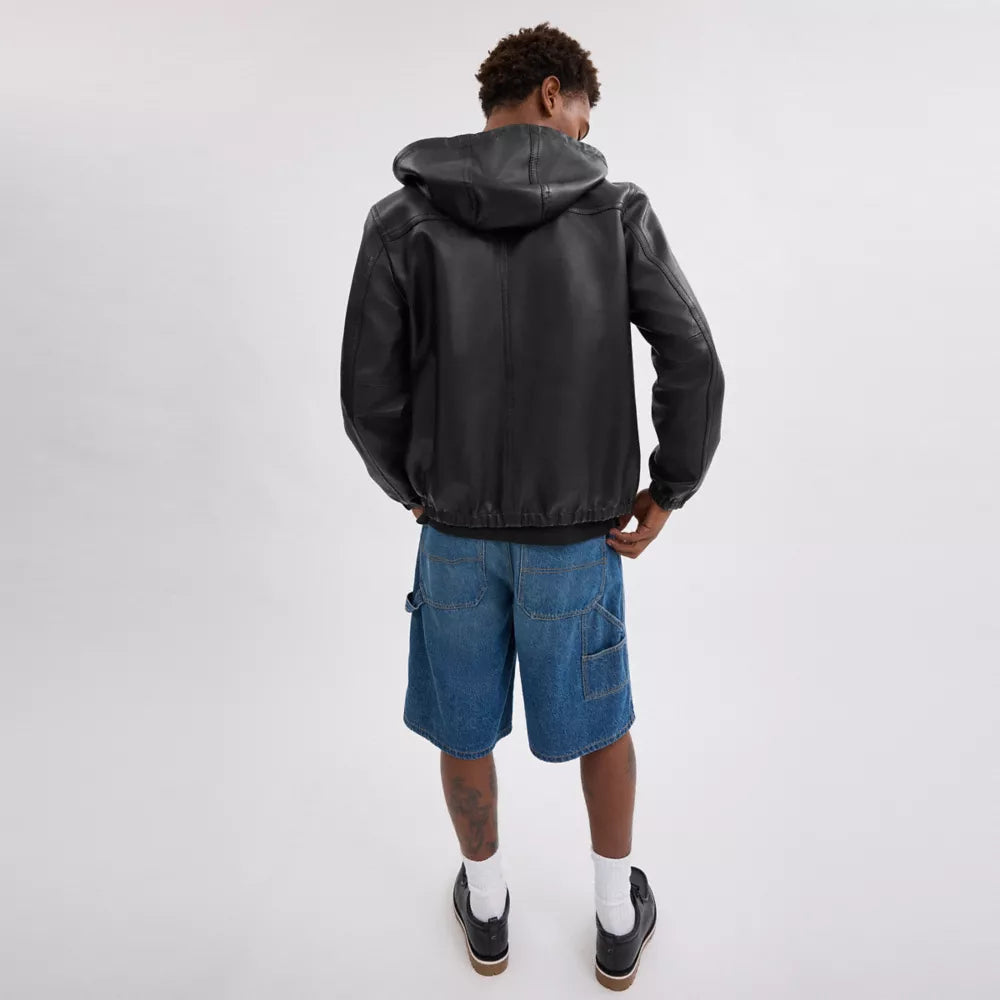 Reversible Leather Trainer - Black/Charcoal
