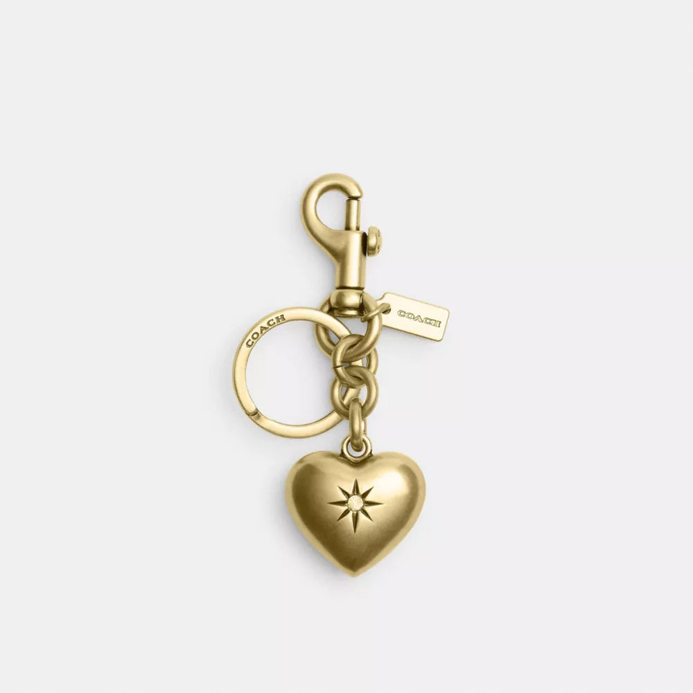 Heart Bag Charm - Gold/Gold