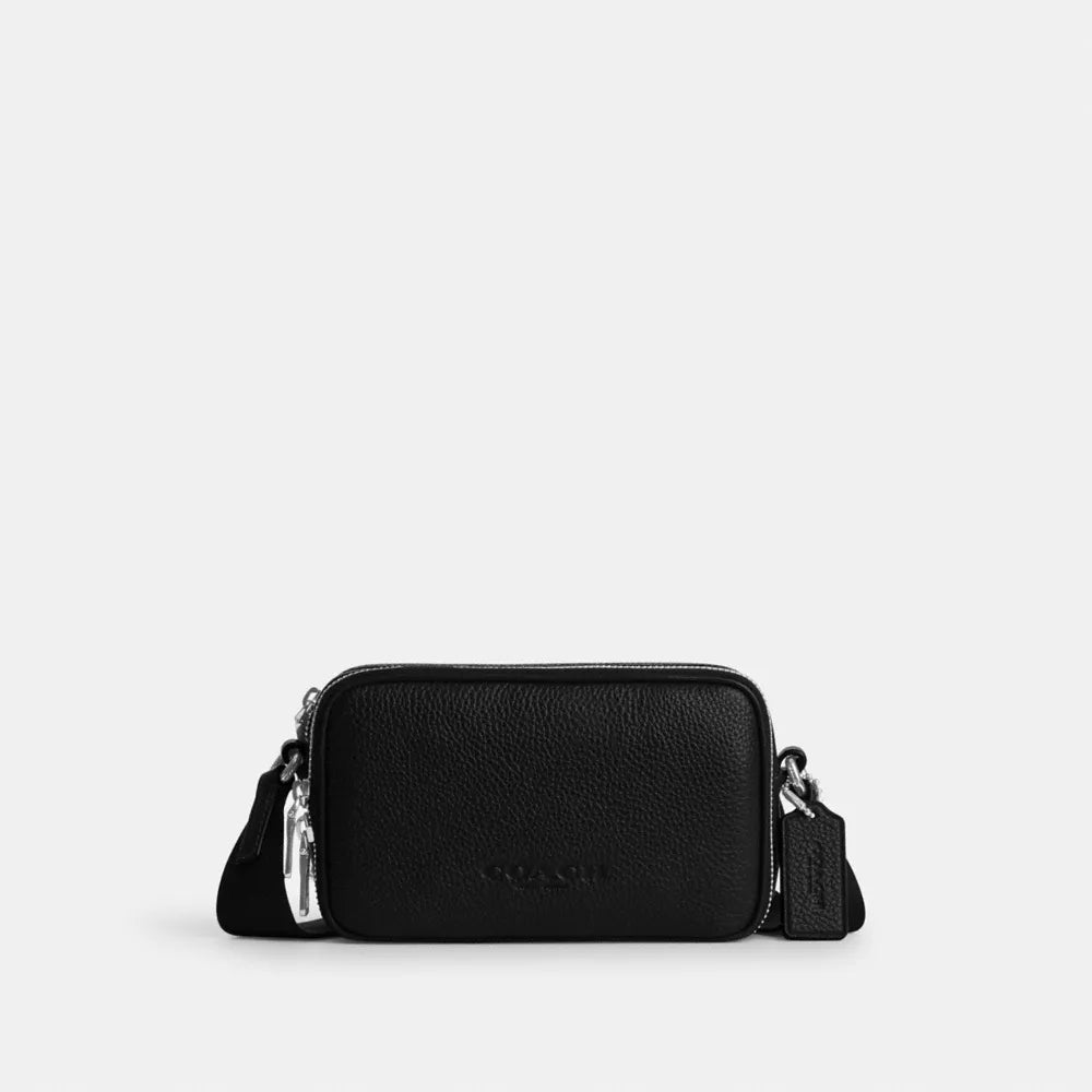 Colton Crossbody Bag 19 - Pebbled Leather/Silver/Black