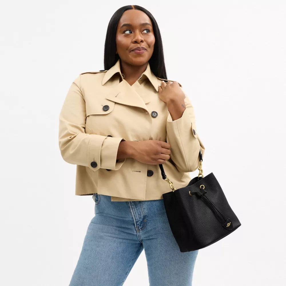 Rowan Bucket Bag - Gold/Black