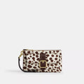 Ashton Wristlet In Haircalf - IM/Dark Brown Chalk