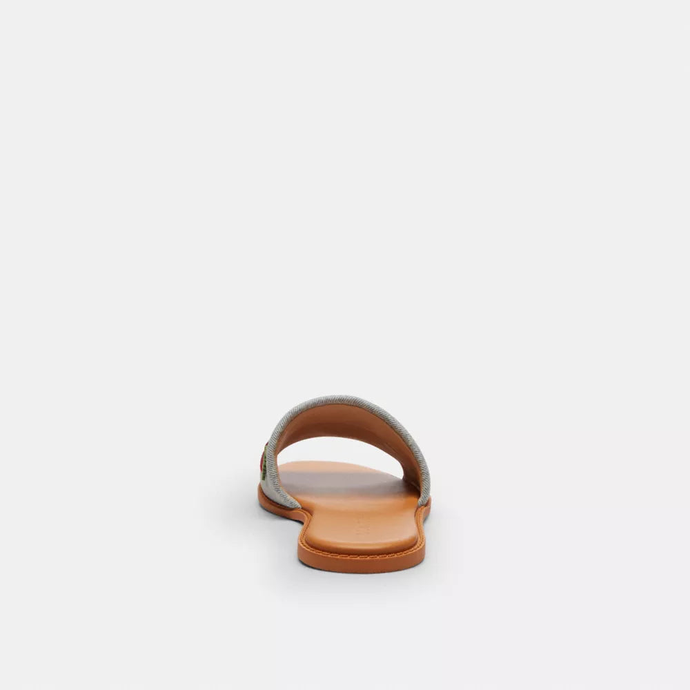 Holly Sandal With Cherries - Denim Multi