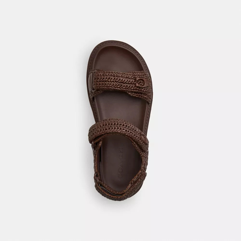 Brynn Raffia Sandal - Maple
