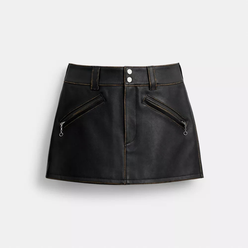 Moto Mini Skirt - Black